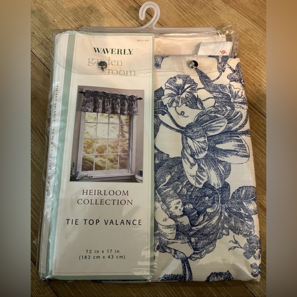 NEW WAVERLY Tie Top Valance GARDEN TOILE - Picture 1 of 5